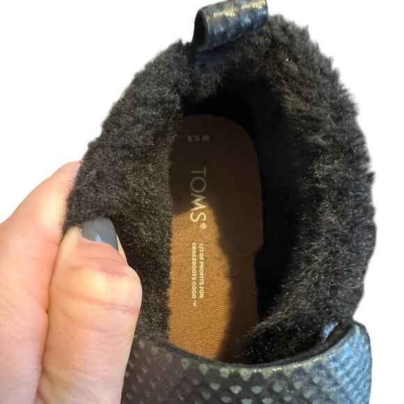 Tom’s Womens Paxton black leather slip on boot bootie Size 6.5 - Picture 4 of 7